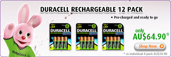 Duracell Rechargeable Batteries 12 Pack